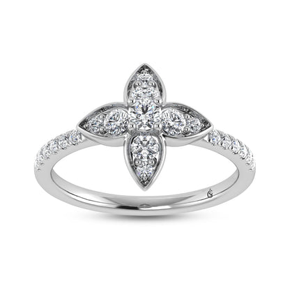 14K White Gold Diamond 5/8 Ct.Tw. Fashion Ring