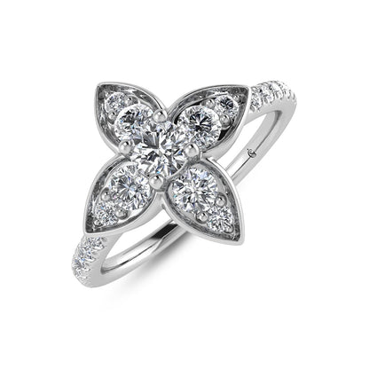 14K White Gold Diamond 5/8 Ct.Tw. Fashion Ring