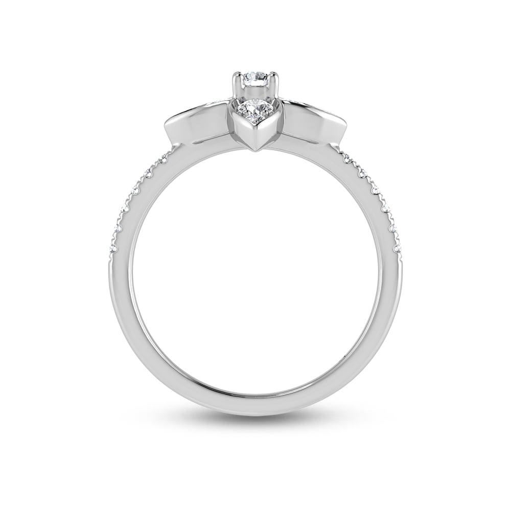 14K White Gold Diamond 5/8 Ct.Tw. Fashion Ring