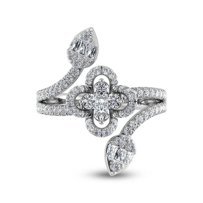 14K White Gold Diamond 7/8 Ct.Tw. Fashion Ring