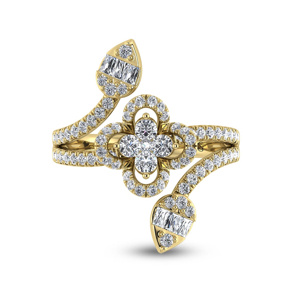 14K Yellow Gold Diamond 7/8 Ct.Tw. Fashion Ring