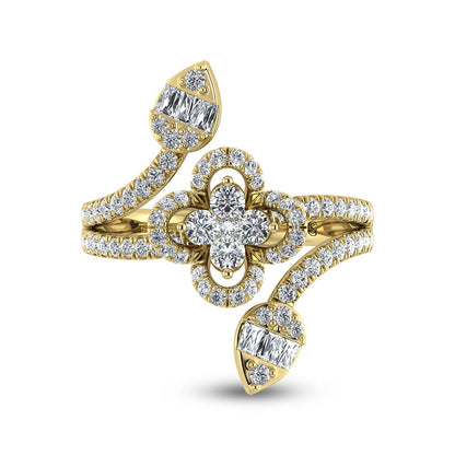 14K Yellow Gold Diamond 7/8 Ct.Tw. Fashion Ring