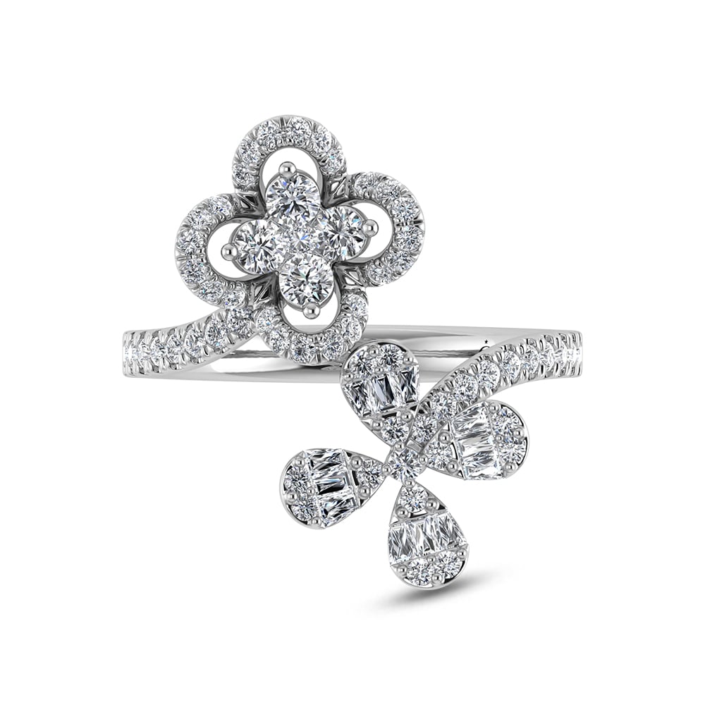 14K White Gold Diamond 3/4 Ct.Tw. Fashion Ring