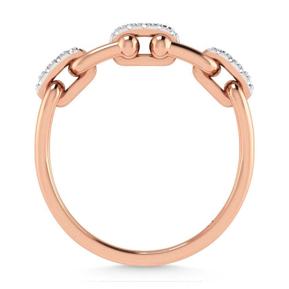 14K Rose Gold Diamond 1/10 Ct.Tw. Fashion Ring