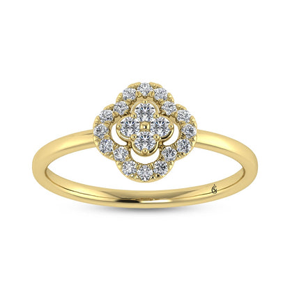 14K Yellow Gold Diamond 1/5 Ct.Tw. Fashion Ring