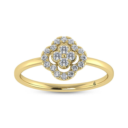 14K Yellow Gold Diamond 1/5 Ct.Tw. Fashion Ring