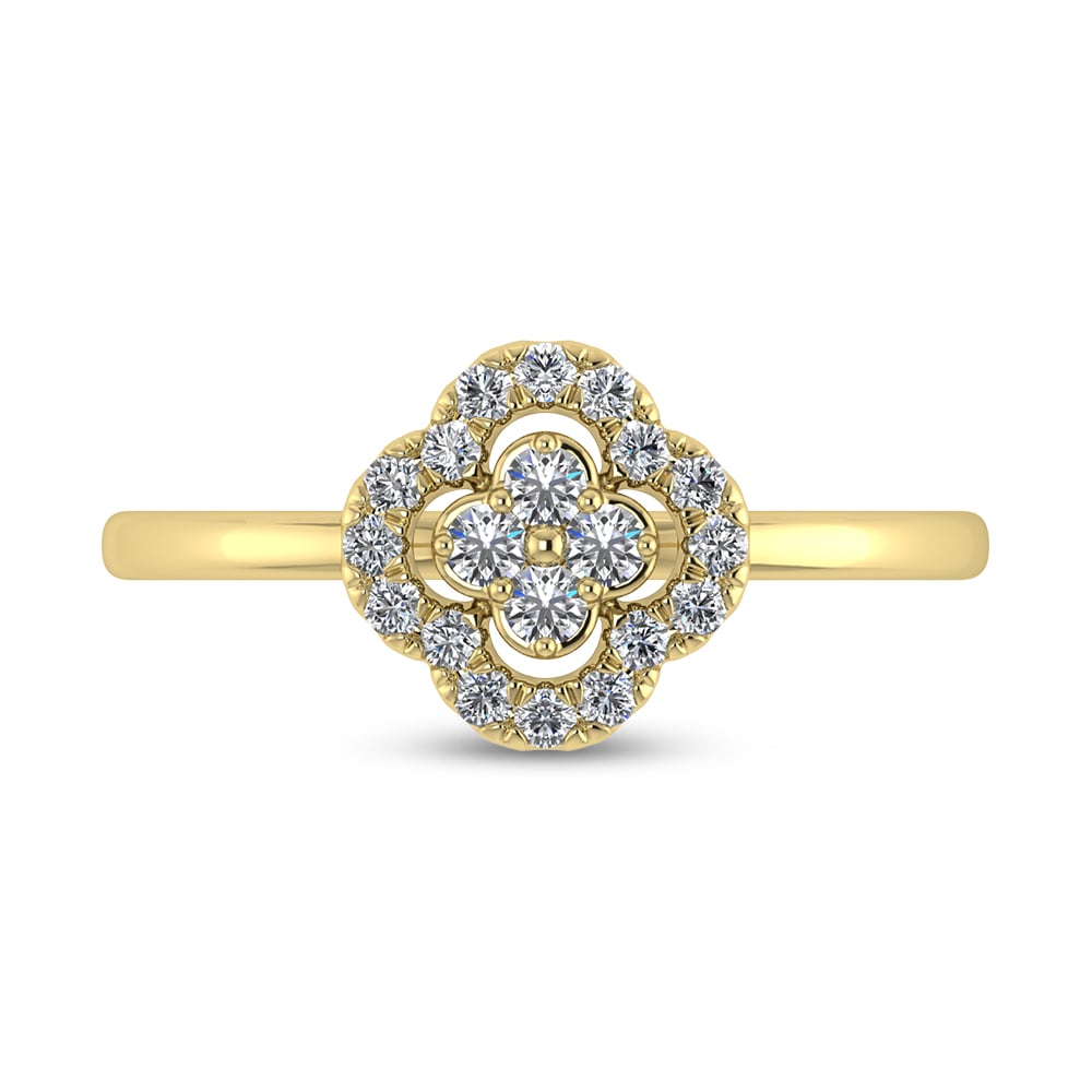 14K Yellow Gold Diamond 1/5 Ct.Tw. Fashion Ring