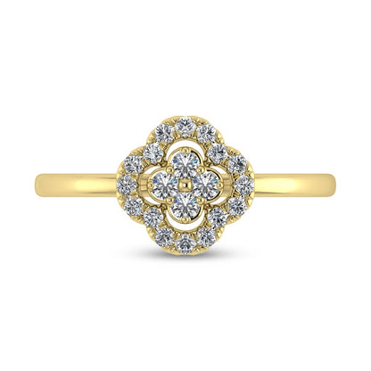 14K Yellow Gold Diamond 1/5 Ct.Tw. Fashion Ring