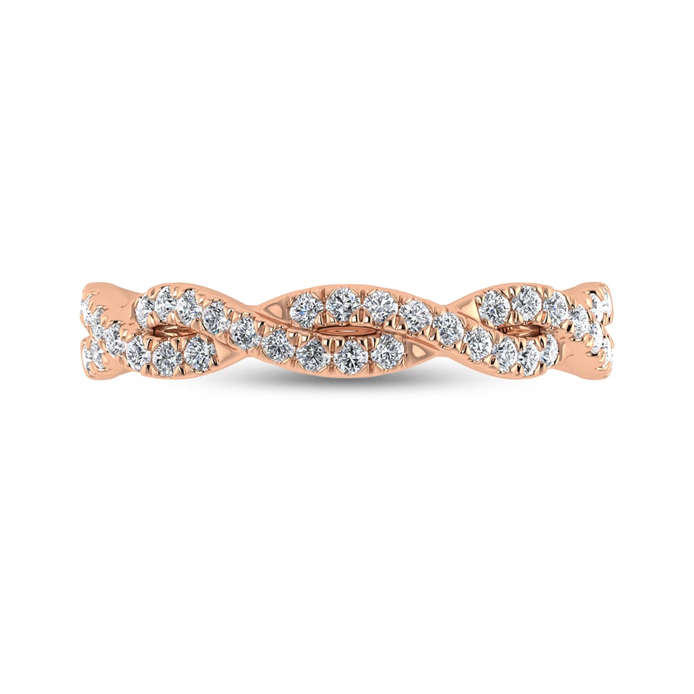14K Rose Gold Diamond 1/4 Ct.Tw. Fashion Ring