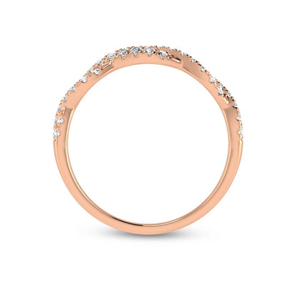 14K Rose Gold Diamond 1/4 Ct.Tw. Fashion Ring