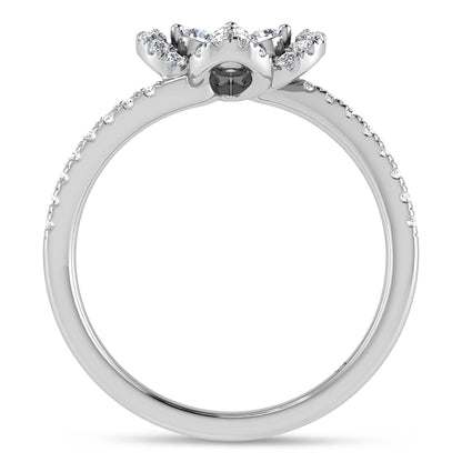 14K White Gold Diamond 3/8 Ct.Tw. Fashion Ring