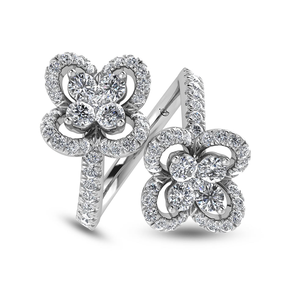 14K White Gold Diamond 1 Ct.Tw. Fashion Ring