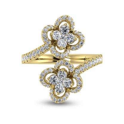 14K Yellow Gold Diamond 1 Ct.Tw. Fashion Ring