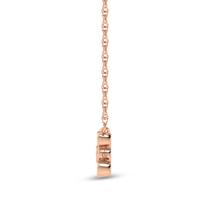14K Rose Gold Diamond 1/4 Ct.Tw. Fashion Necklace