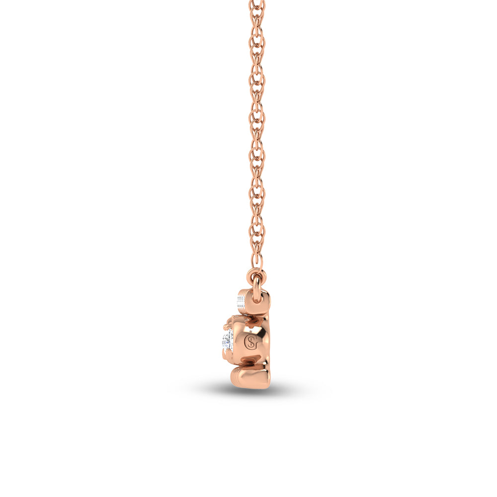 14K Rose Gold Diamond 3/8 Ct.Tw. Fashion Necklace