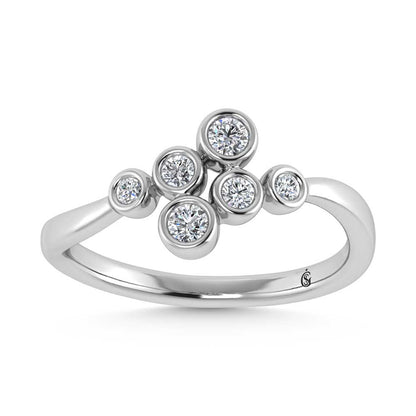 14K White Gold Diamond 1/5 Ct.Tw. Fashion Ring