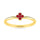 14K Yellow Gold Ruby 1/10 Ct.Tw. Stackable Band