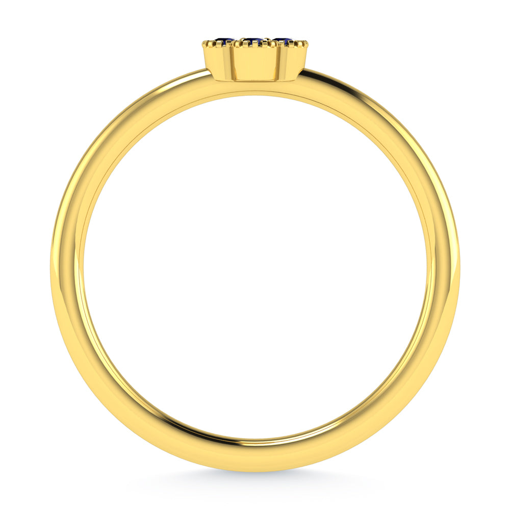 14K Yellow Gold Ruby 1/10 Ct.Tw. Stackable Band