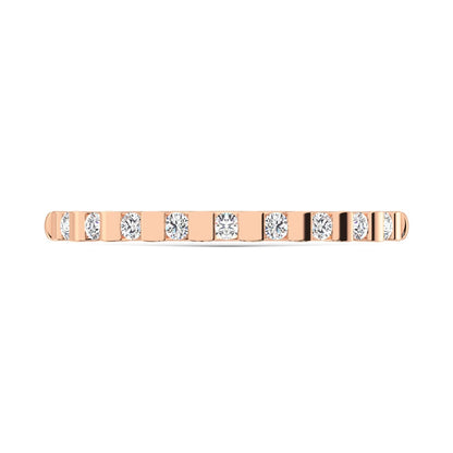 14K Rose Gold Diamond 1/8 Ct.Tw. Stackable Band