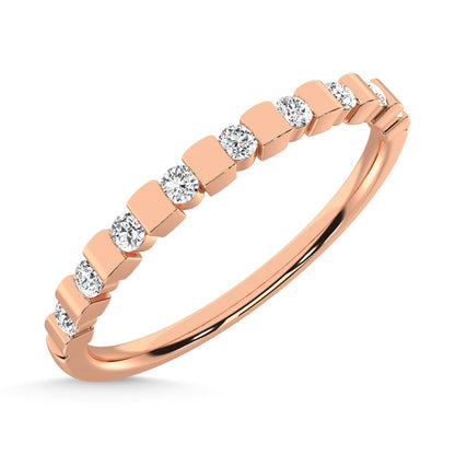 14K Rose Gold Diamond 1/8 Ct.Tw. Stackable Band
