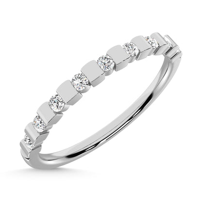 14K White Gold Diamond 1/8 Ct.Tw. Stackable Band