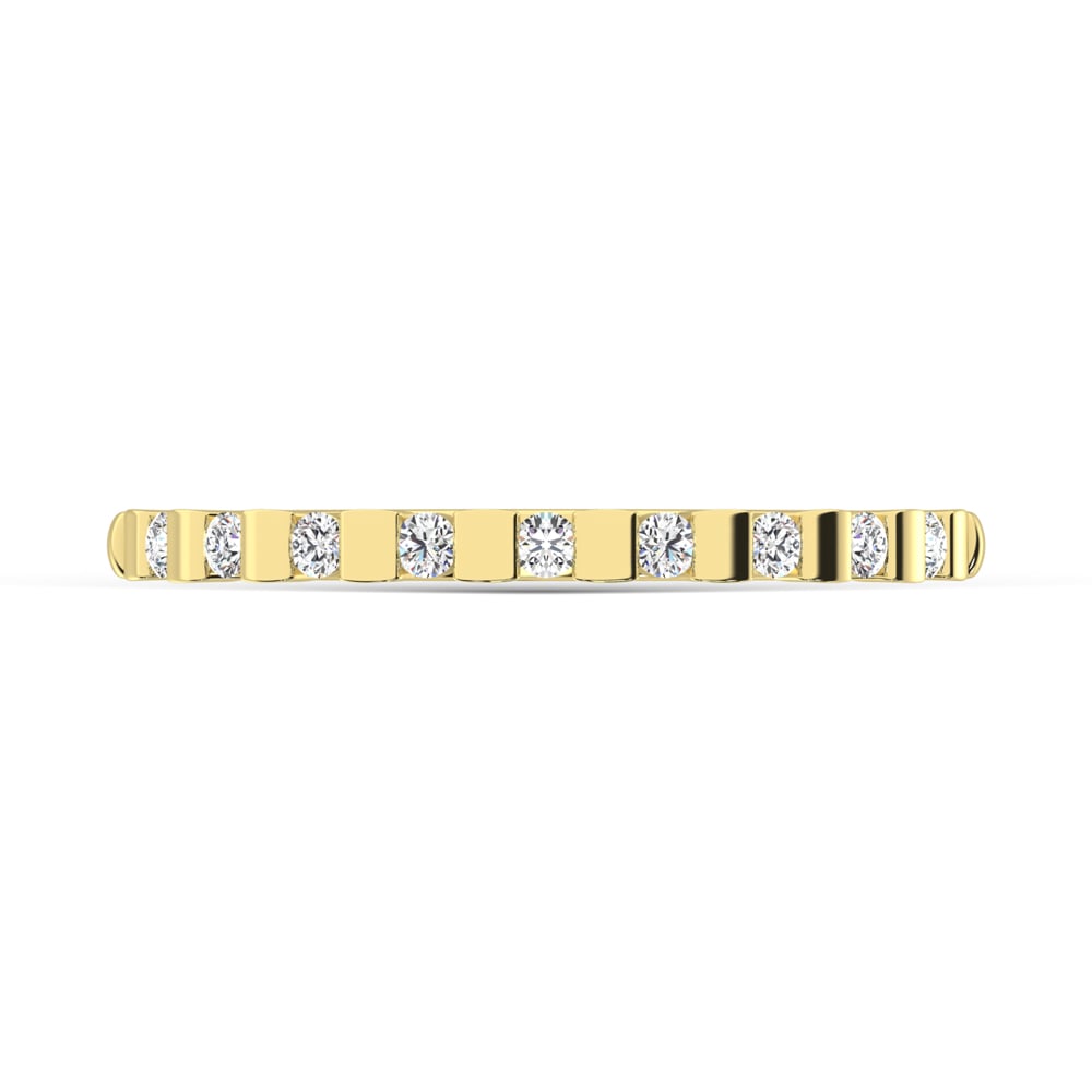 14K Yellow Gold Diamond 1/8 Ct.Tw. Stackable Band