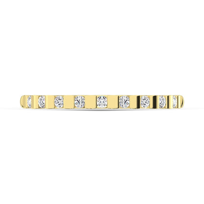 14K Yellow Gold Diamond 1/8 Ct.Tw. Stackable Band