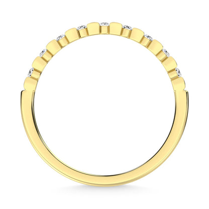 14K Yellow Gold Diamond 1/8 Ct.Tw. Stackable Band