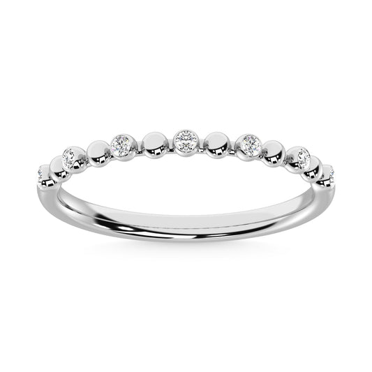 14K White Gold Diamond 1/10 Ct.Tw. Stackable Band