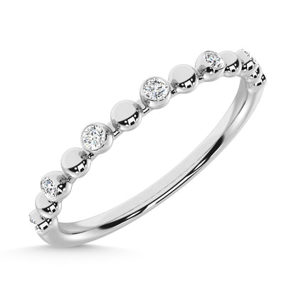 14K White Gold Diamond 1/10 Ct.Tw. Stackable Band