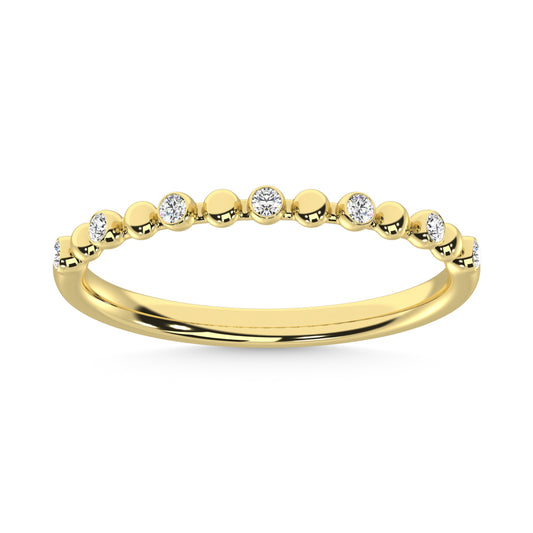 14K Yellow Gold Diamond 1/10 Ct.Tw. Stackable Band