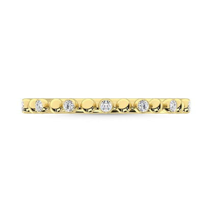 14K Yellow Gold Diamond 1/10 Ct.Tw. Stackable Band