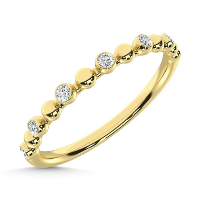 14K Yellow Gold Diamond 1/10 Ct.Tw. Stackable Band