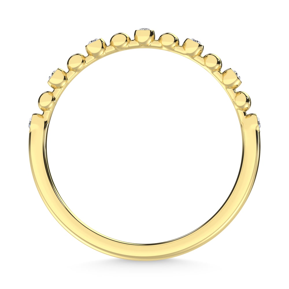 14K Yellow Gold Diamond 1/10 Ct.Tw. Stackable Band