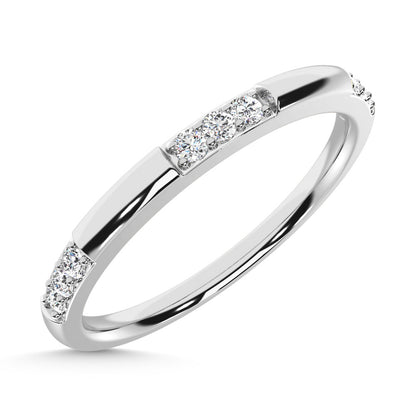 14K White Gold Diamond 1/10 Ct.Tw. Stackable Band
