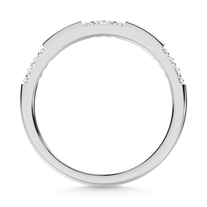 14K White Gold Diamond 1/10 Ct.Tw. Stackable Band