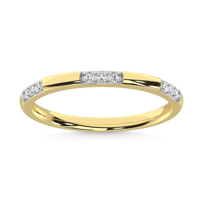 14K Yellow Gold Diamond 1/10 Ct.Tw. Stackable Band