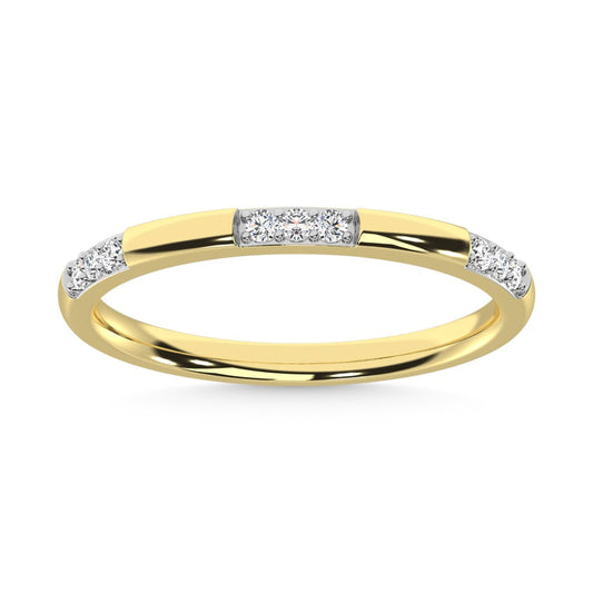 14K Yellow Gold Diamond 1/10 Ct.Tw. Stackable Band