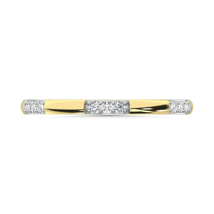 14K Yellow Gold Diamond 1/10 Ct.Tw. Stackable Band