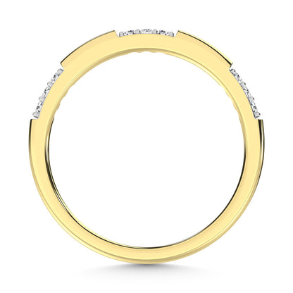14K Yellow Gold Diamond 1/10 Ct.Tw. Stackable Band