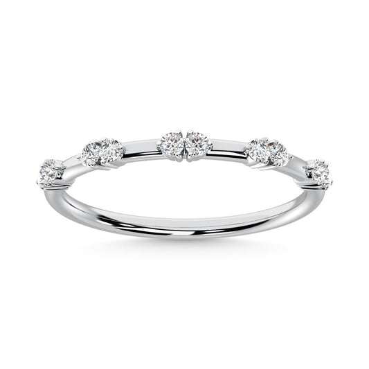 14K White Gold Diamond 1/6 Ct.Tw. Stackable Band