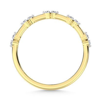 14K Yellow Gold Diamond 1/6 Ct.Tw. Stackable Band