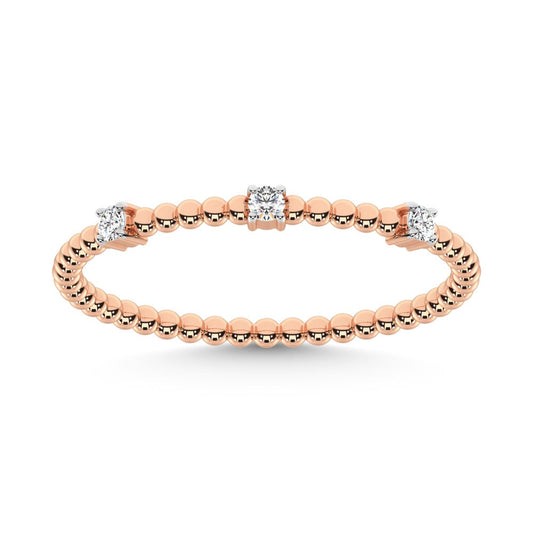 14K Rose Gold Diamond 1/20 Ct.Tw. Stackable Band