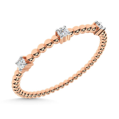 14K Rose Gold Diamond 1/20 Ct.Tw. Stackable Band