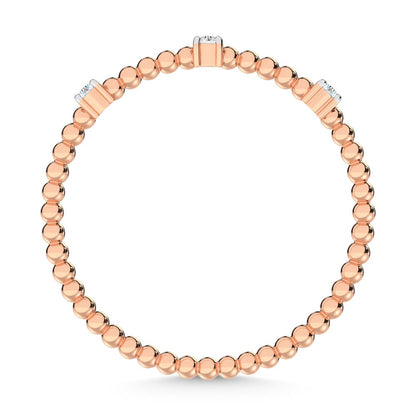 14K Rose Gold Diamond 1/20 Ct.Tw. Stackable Band