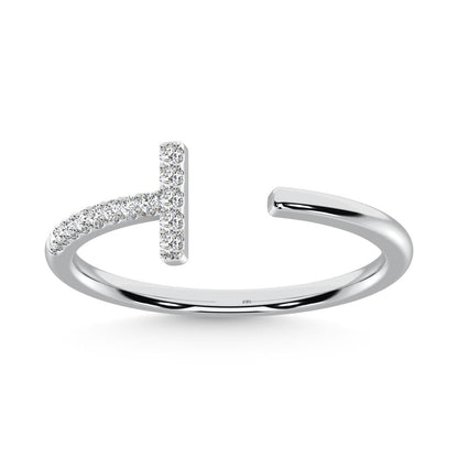 14K White Gold Diamond 1/10 Ct.Tw. Fashion Ring