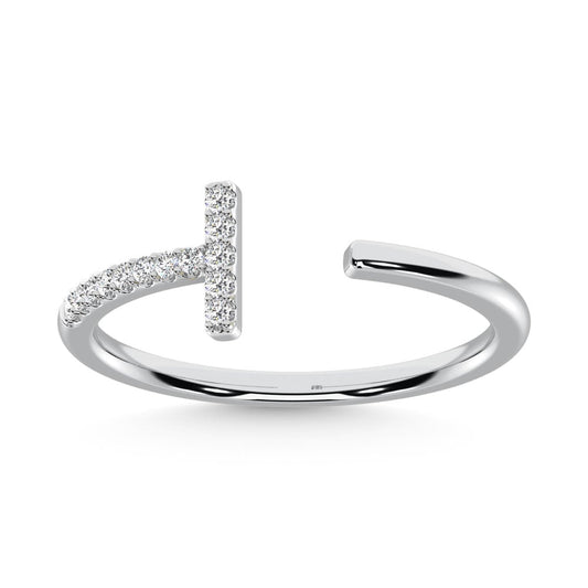 14K White Gold Diamond 1/10 Ct.Tw. Fashion Ring