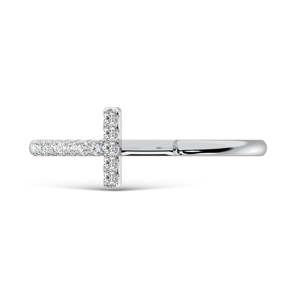 14K White Gold Diamond 1/10 Ct.Tw. Fashion Ring