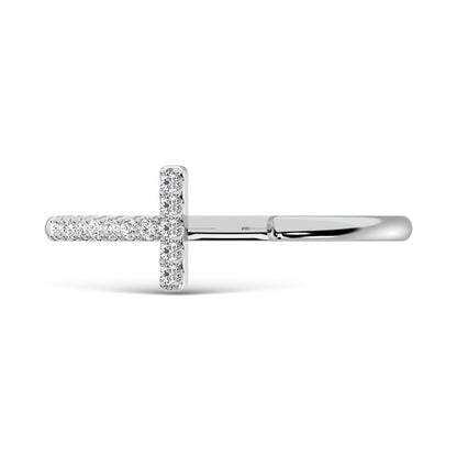 14K White Gold Diamond 1/10 Ct.Tw. Fashion Ring