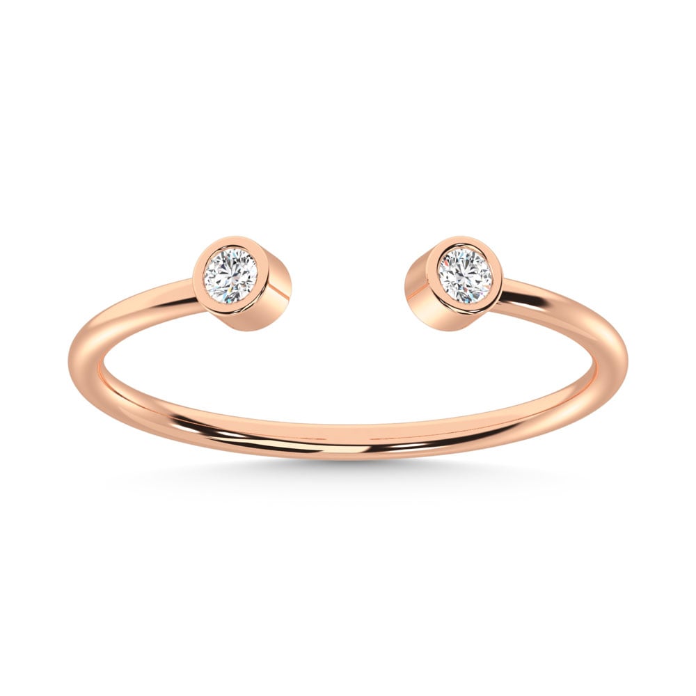14K Rose Gold Diamond 1/10 Ct.Tw. Fashion Ring